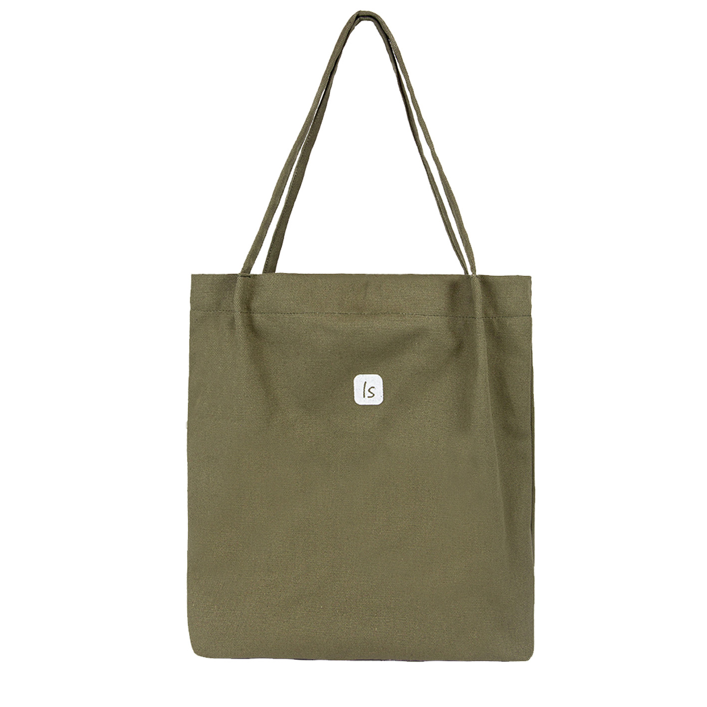 Шоппер 2 с кнопкой  хаки